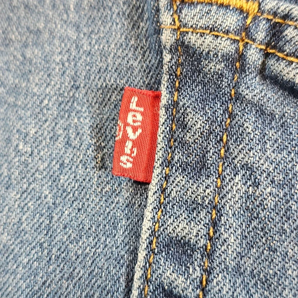 Levi's 505 Mens 34x29 (34x30 Tag) Regular Fit Straight Leg Blue Denim Jeans Work